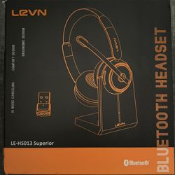 New In Box LEVN Bluetooth Wireless Headset Headphones