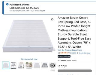 Queen Box Spring / Bed Base — $55