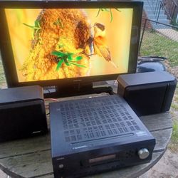 40"SAMSUNG 1080P TV/ROKU STICK/INTEGRA DTR-4.6 HOME THEATER RECEIVER/BOSE 201 IV SPEAKERS $500 FINAL PRICE 