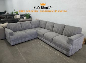 Free Delivery* Like New Gray “L” Shape Sectional Sofa!