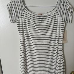 White Stripped Dress