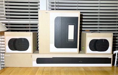 Sonos Arc Ultra (Black) Sub 4 (Black) 2Era 300 (Black). Brand New Sealed.  Includes Warranty.  Dolby Atmos.