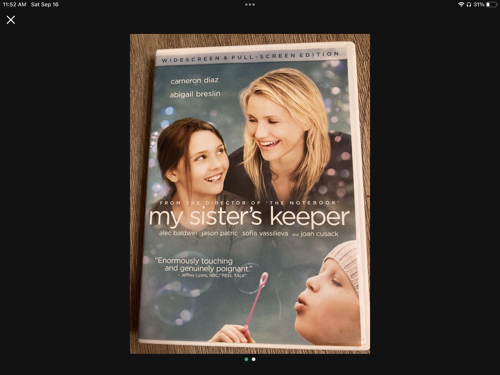 My Sisters Keeper DVD