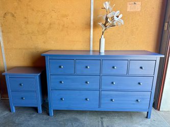 Blue ikea Hemnes dresser set