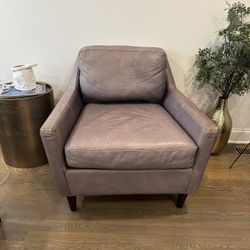 West Elm leather chair