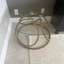 Modern glass top coffee table