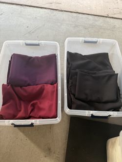 Fabric In Black Maroon And Purple 