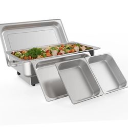 Electrifying!  New Other Garvee 1 Full & 2×1/2 Pan Electric Chafing Dish W/ Temperature Control