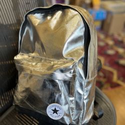 Converse All Star Metallic Silver Backpack
