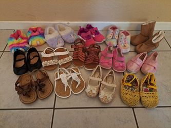 14 Pair Lot Girls Shoes Toddler Size 5 All For $20