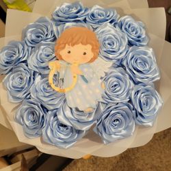 Ribbon Bouquet Of Flowers 