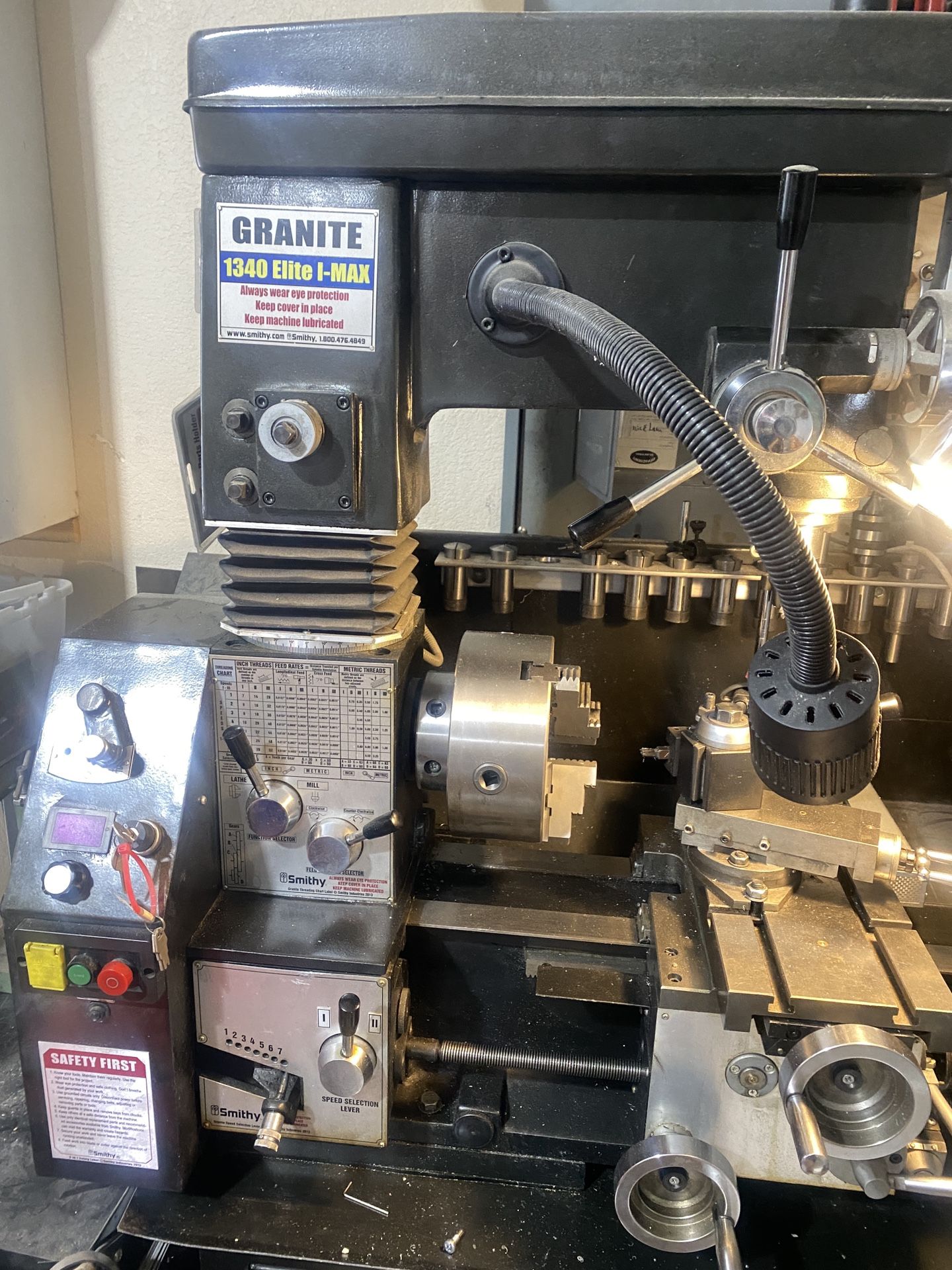 Smithy Granite 1340 Elite I-Max Lathe Mill Combo