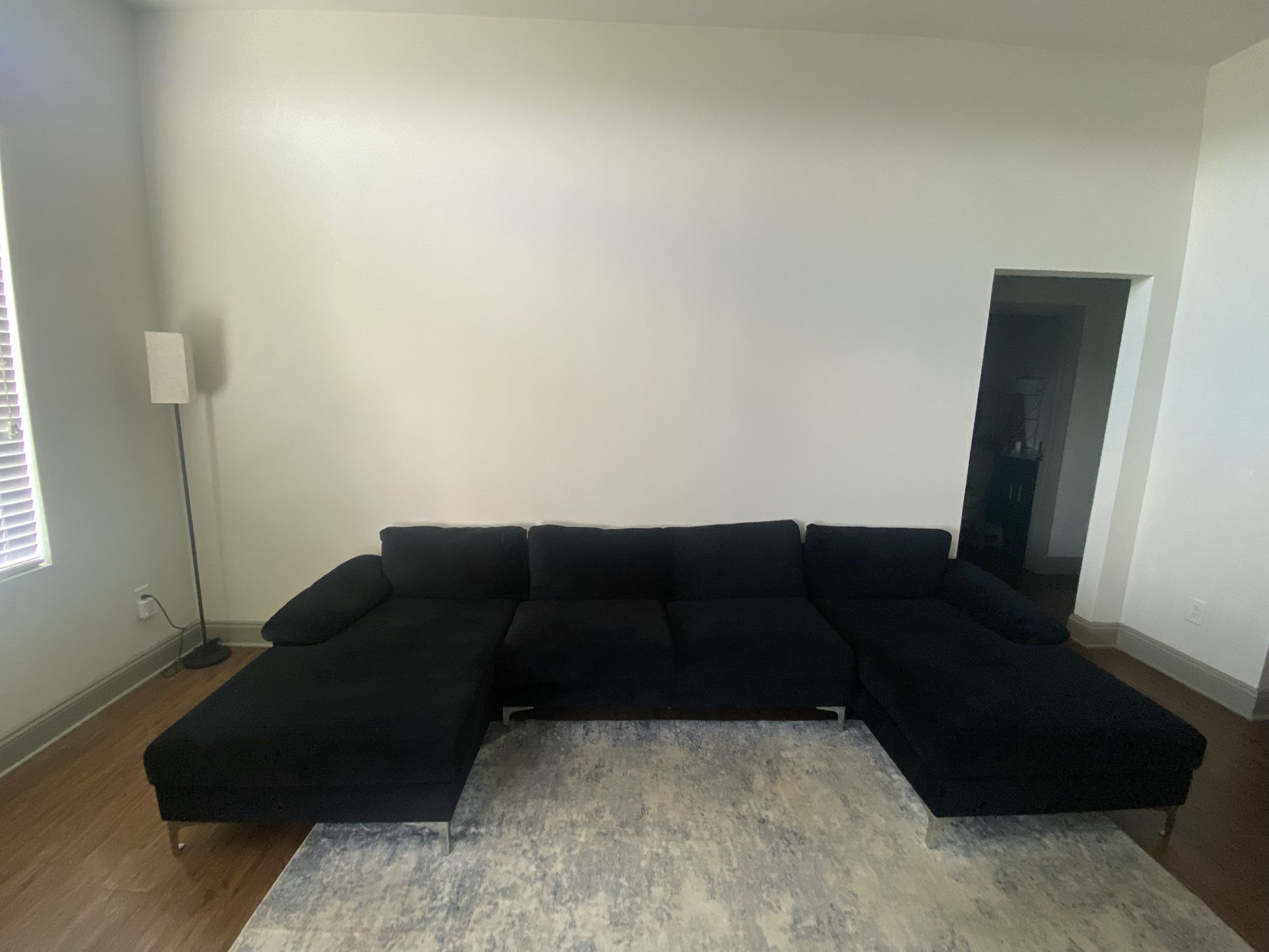 Large U-Shaped Couch W/ Rug