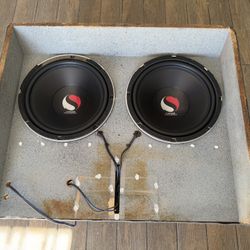 Rare Old School Car Subwoofers 2 15inch Kicker Solo Baric 1500watts max Power each sub Single Coil 2 Ohm 750w Rms With Custom made box Same As L7