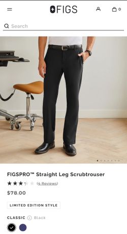 Men’s Small Figs Pro Scrub Trouser, Black