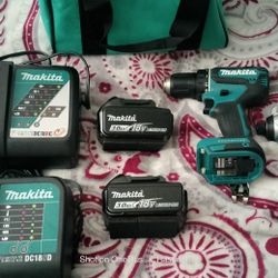 Makita 18 V Combo With 2 Chargers Brand New Never Used