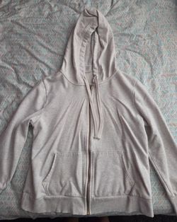 Light Gray Zip-Up Hoodie