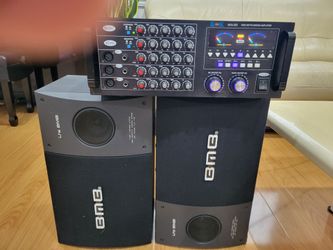 KOK MXA-(contact info removed)-Watt Karaoke Mixing Amplifier & a pair of BMB Speakers (speakers made in Japan).
Excellent Condition.