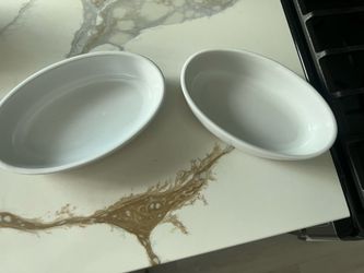 2 pcs small oval salad bowls