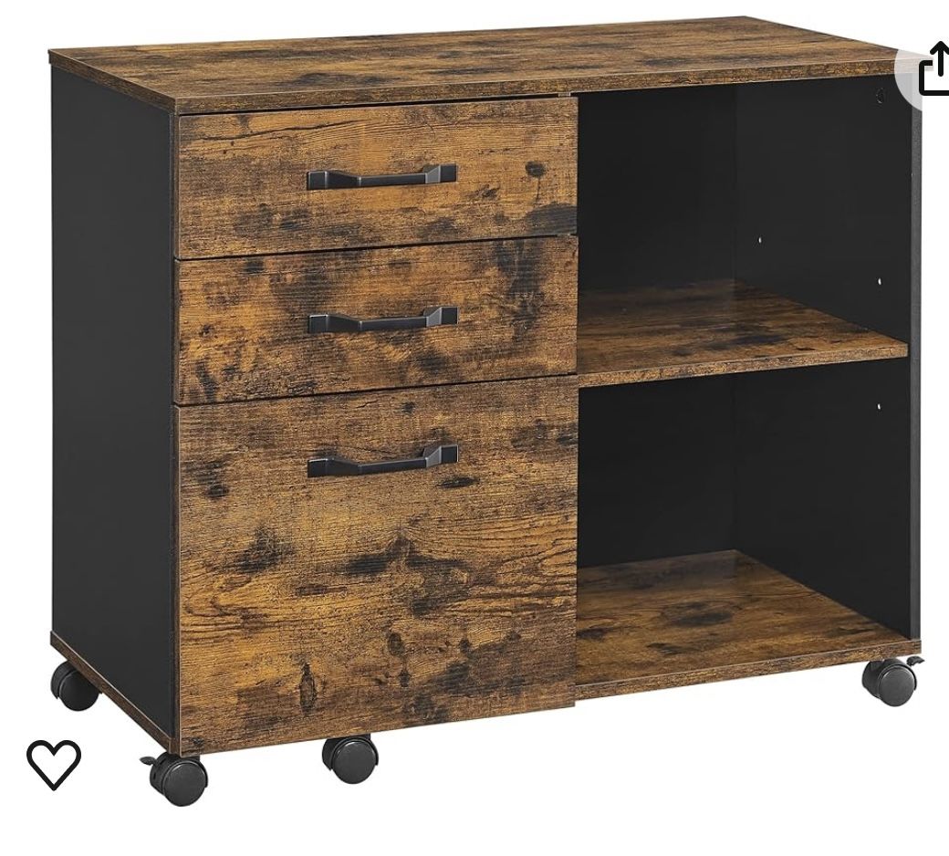 Lateral File Cabinet with Home Office Printer Stand