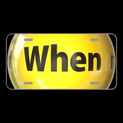 License Plate Novelty Car Front Question Who How What Where When