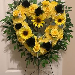 🕊️🌻 Artificial Sunflower Heart Tribute 🌻🕊️