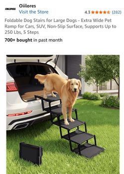 Oilores Foldable Dog Stairs for Large Dogs