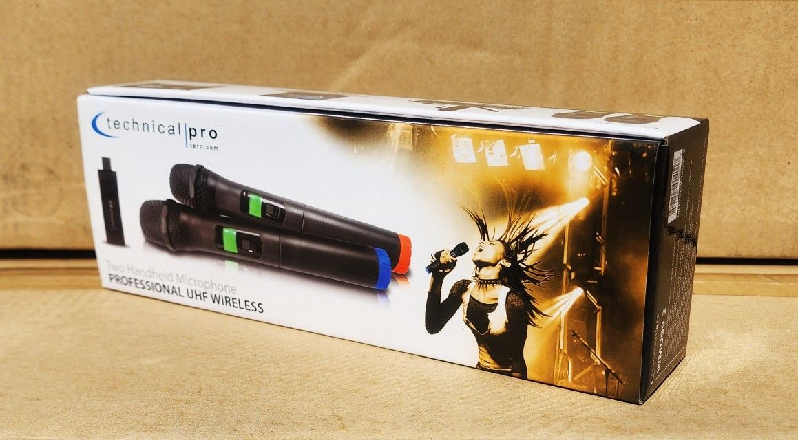 Professional Wireless Mic Set Dual Handheld Microphone USB Receiver Karaoke DJ Live Vocal 🚨 Payment Options Available 🚨 No Credit Needed 🚨