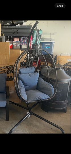 wicker folding handing chair