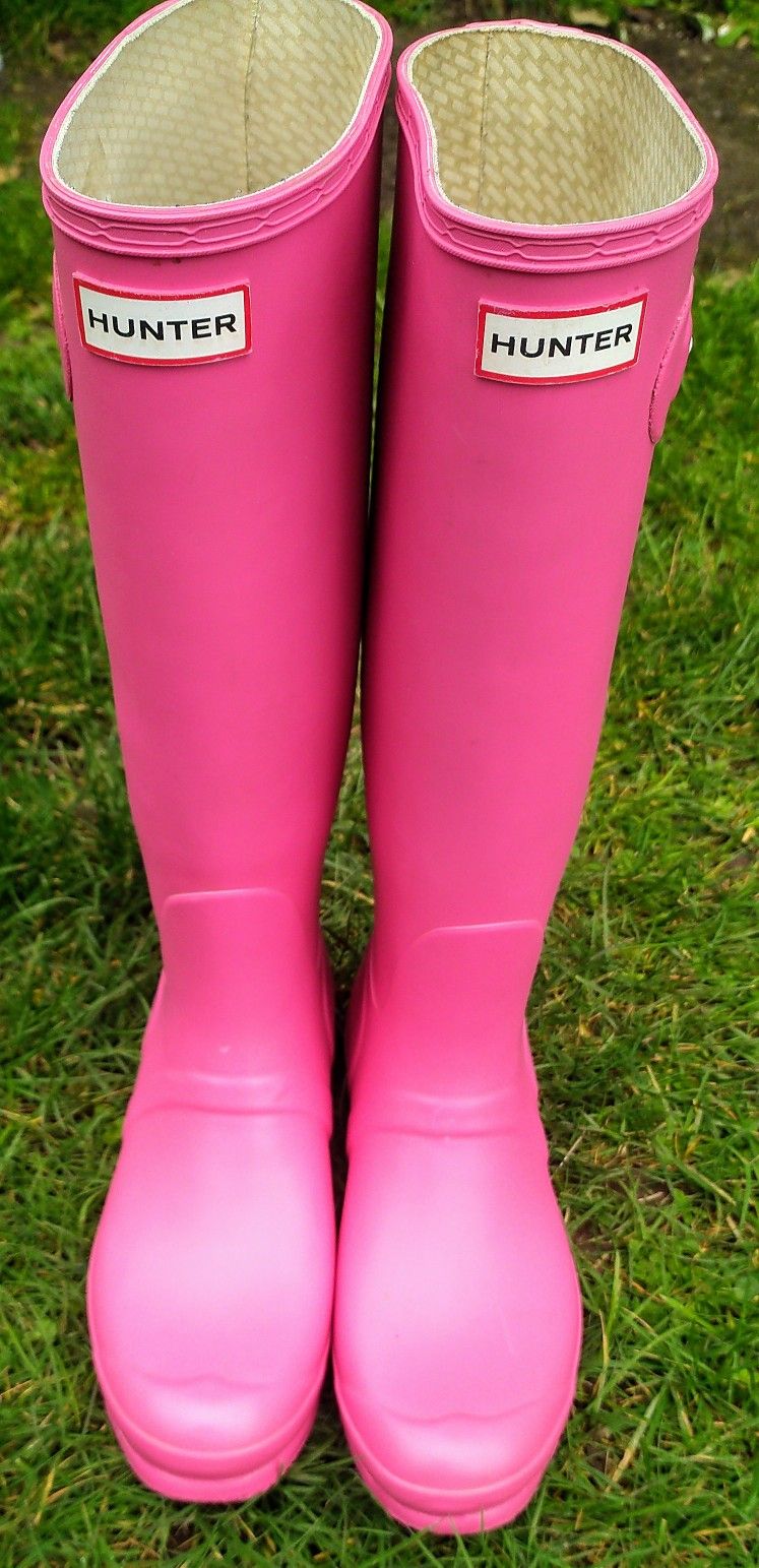  New Womens Size 8.5 Hunter Pink Rubber Boots $40!!! 