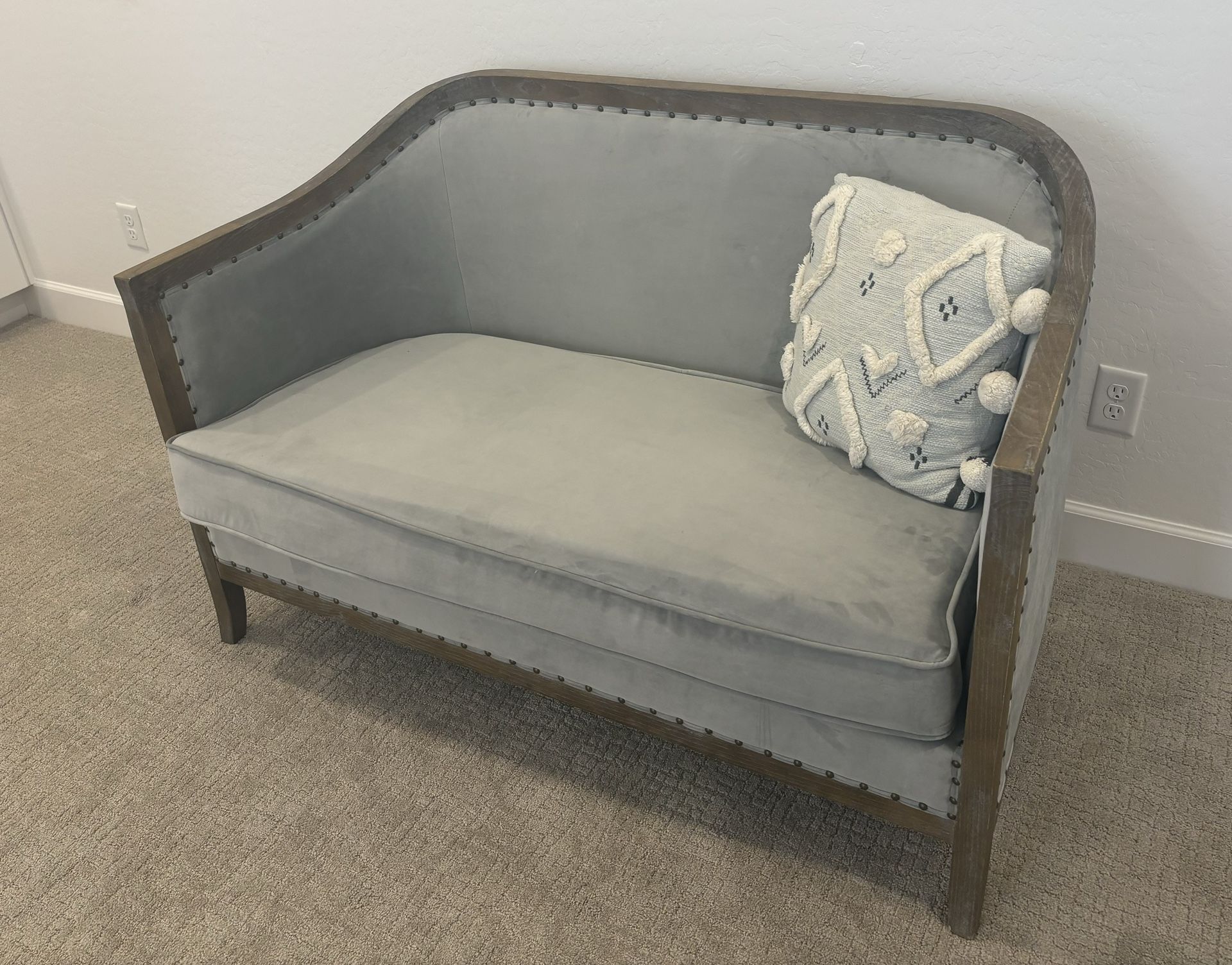 Suede Love Seat/Accent small Couch