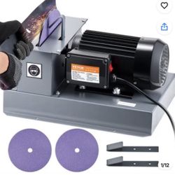 VEVOR Lawn Mower Blade Sharpener, 2/3HP 500W Lawnmower Blade Grinder with 7-inch Ceramic Grinding Wheel, Powerful Bench Mower Sharpening Machine for H