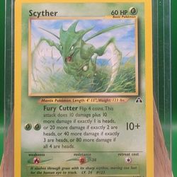 Scyther 46/75 Pokemon Card Neo Discovery Unlimited Non Holo NM