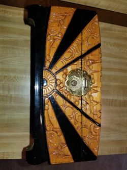 Vintage Asian Style Carved Jewelry Box