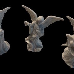 Set of 3 Vintage White Porcelain Angel Figurines