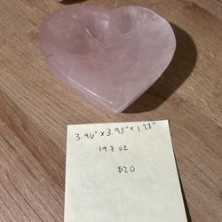 Rose Quartz Heart Dish