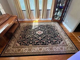 Oriental  rug  Zepher Dynasty Black/Gold/Red