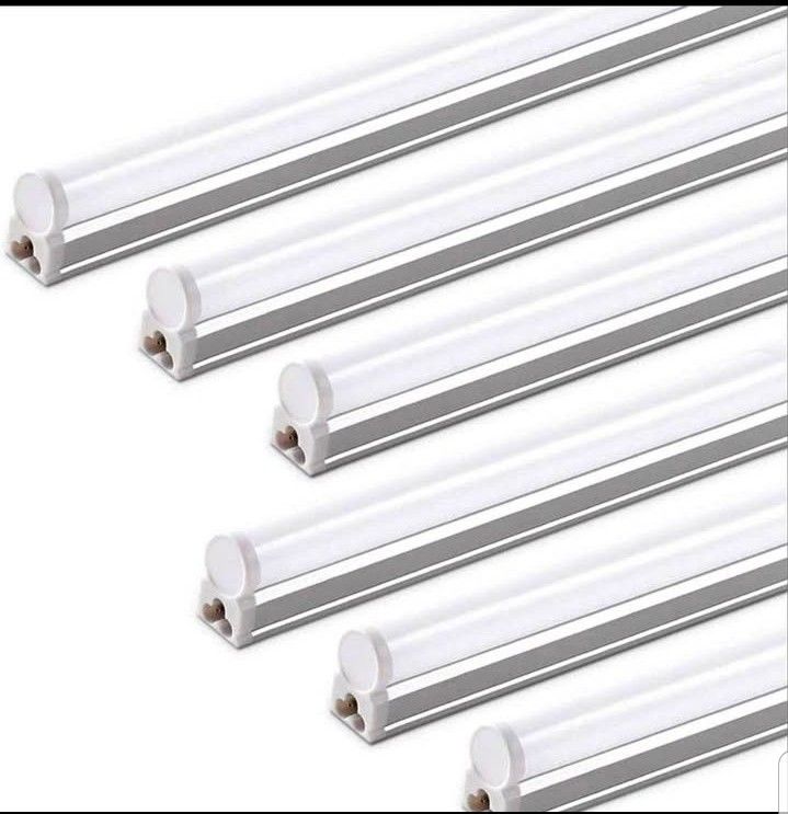 6 Pack LED T5 Integrated Single Fixture, 4FT, 2200lm, 6500K Super Bright White