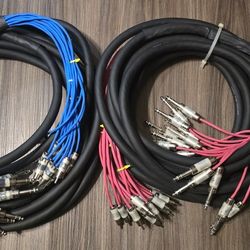 Two 25ft Horizon 16-Channel TRS → RCA Audio Snake Cables