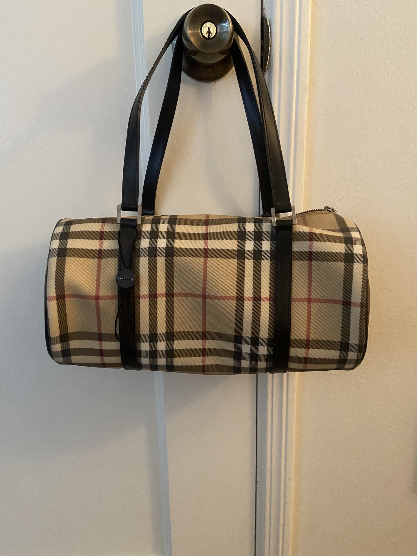 Burberry Nova Check Barrel Purse