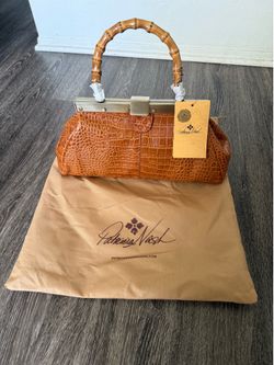 Patricia Nash Anastasie Frame Handbag With Bamboo Handles