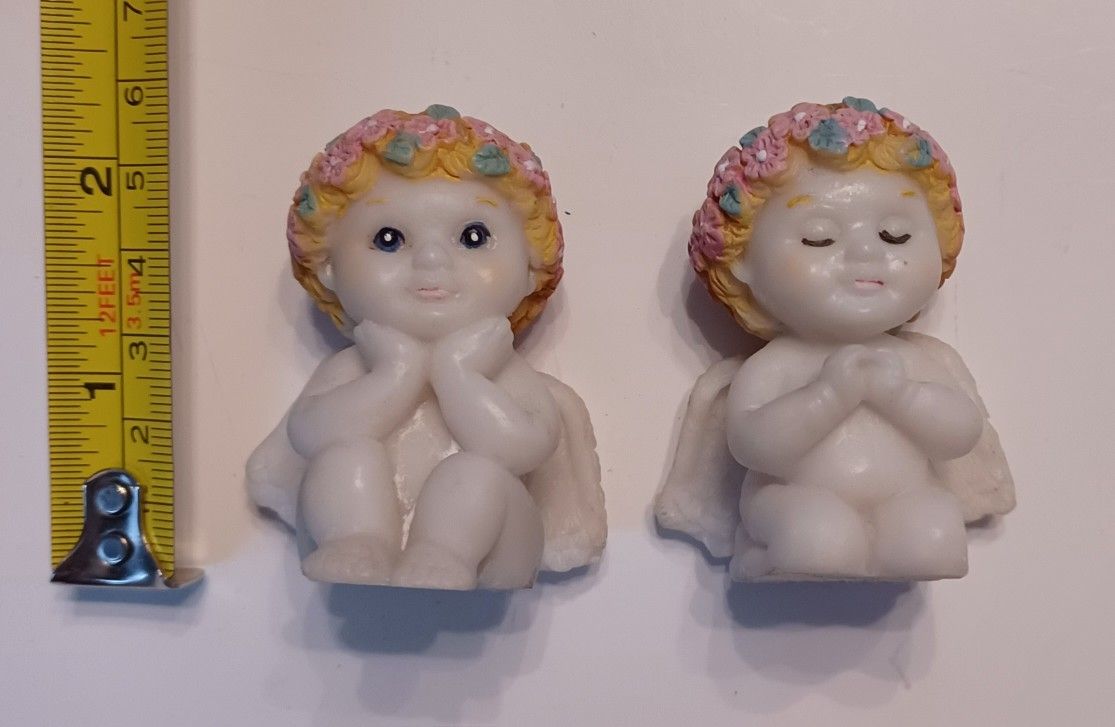 2 Small Cherub Figurines