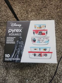 NIB Disney Star Wars Pyrex 10-Piece Glass Food Storage Set