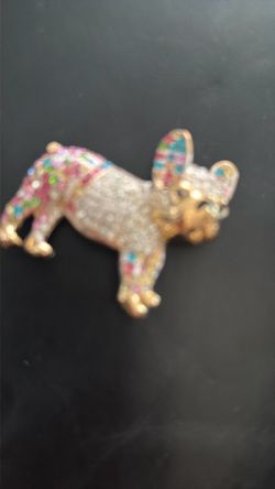 FRENCHIE BULLDOG BROOCH PIN MULTI COLOR