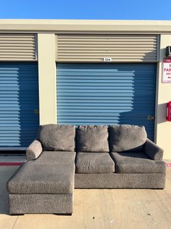 Nice grey sofa with chaise