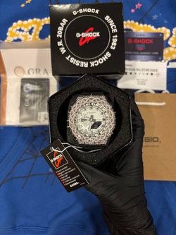 GSHOCK ICED OUT BLACK/SILVER