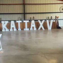 KATIA  XV  letters with led ligths