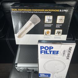 🛑 Behringer B-2 Pro Studio Condenser Microphone with Shockmount + Pop Filter Shield