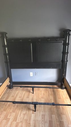 Queen wood bed frame
