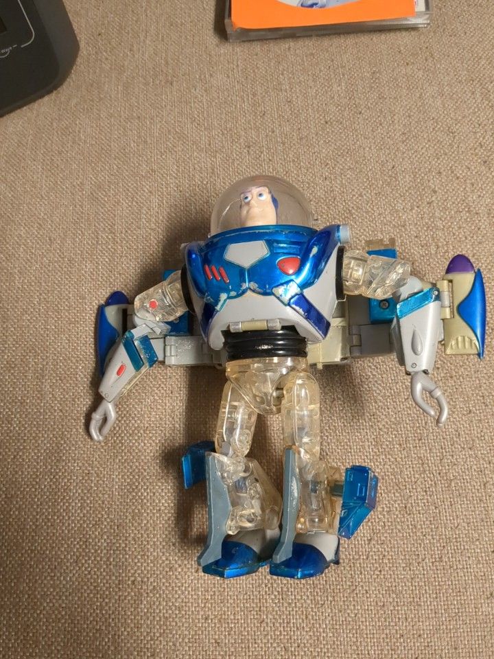 Buzz Lightyear Metal Morphers Pixar Toy Story 2 Clear Vintage